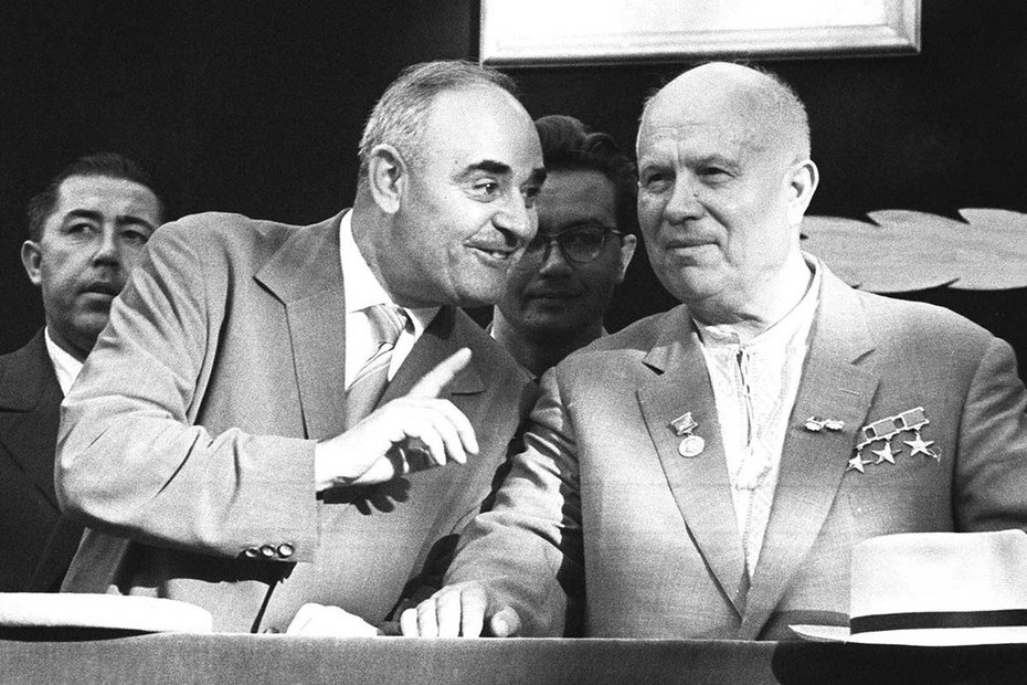 Gheorghiu-Dej (links) und Chruschtschow 1962 in Bukarest
