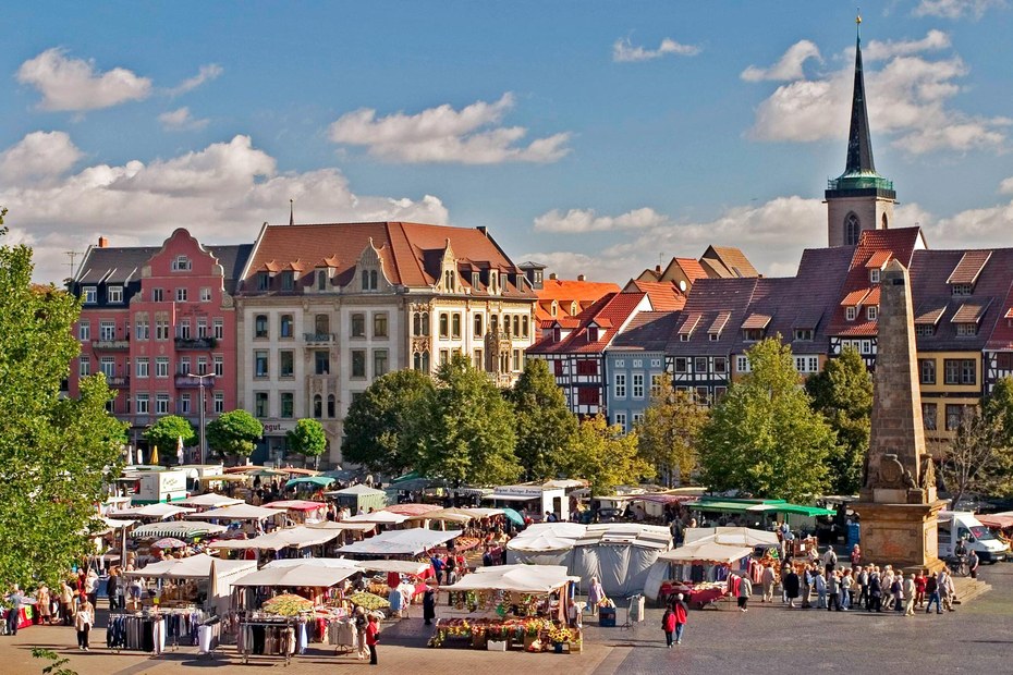 Essen aus dem ehemaligen Osten wird immer populärer, hier: Wochenmarkt in Erfurt