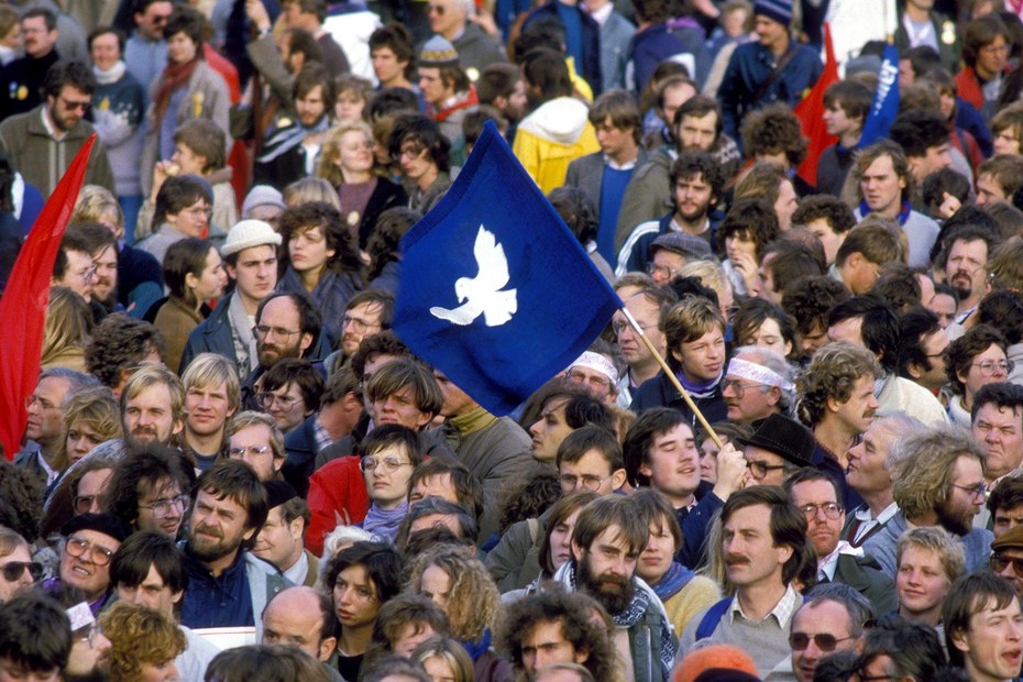 Für Frieden gingen die Menschen auch in den 80ern auf die Straße