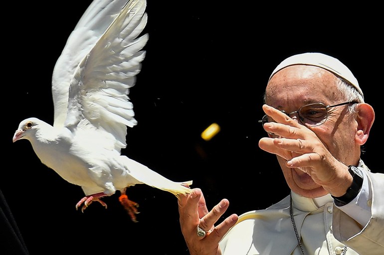 Um Frieden bemüht: Papst Franziskus