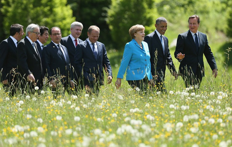 Angela Merkel im Glück