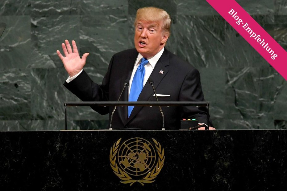 Donald Trump bei seiner Rede vor der UN-Vollversammlung