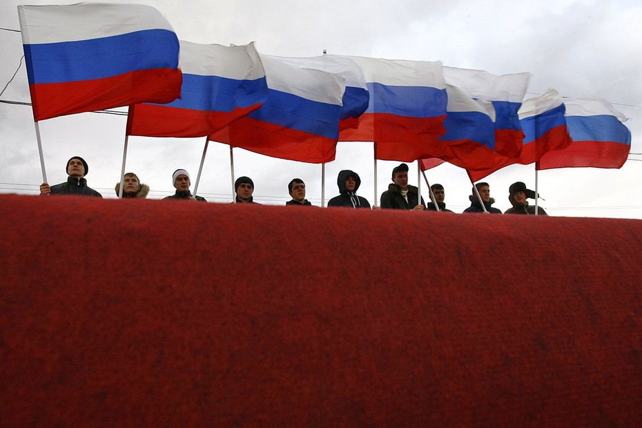 Enthusiasmus pur: In Rostov-on-Don wird die Annexion der Krim gefeiert