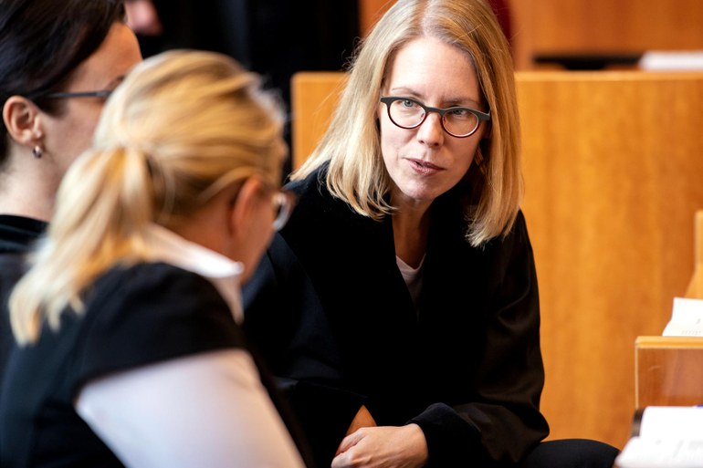 Oberstaatsanwälting Anne Brorhilker vor dem Bonner Landgericht als Anklägerin (2019)