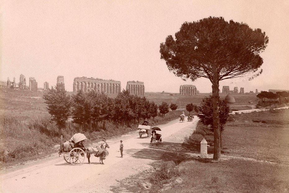 Die Via Appia in Rom, 1880