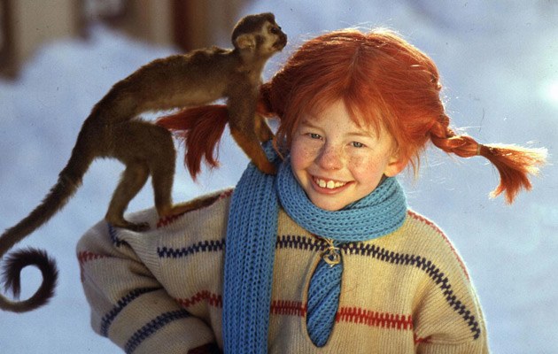 Pippi Langstrumpf mit dem Affen Mr. Nilsson im Film: Nicht alle Dialoge darin sind politisch korrekt