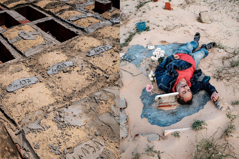 Chamseddine Marzoug (rechts) schläft viel in diesen Tagen, auch auf „seinem“ Friedhof