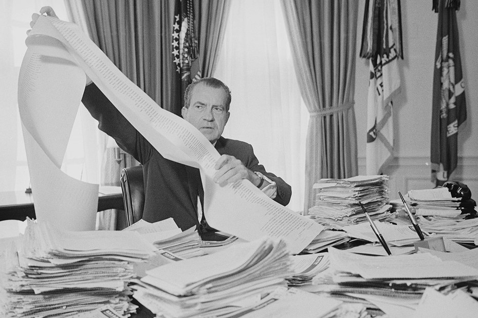 Nixons Stolz: Nach seiner Rede ist die Zustimmung meterlang