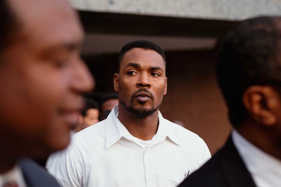 Rodney King nach seiner Zeugenaussage im zweiten Prozess 1993