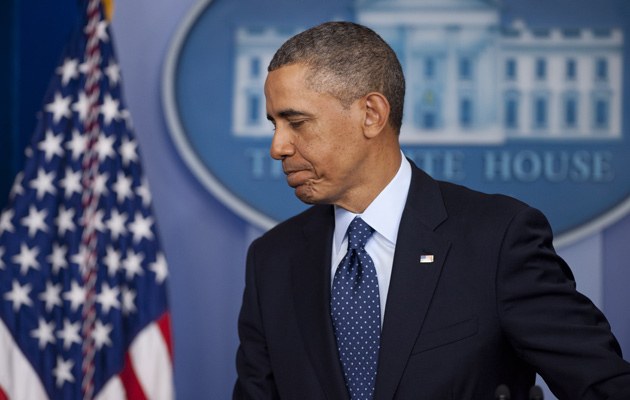 Bitter: Präsident Obama nach der Bekanntgabe der massiven Etatkürzungen auf der Pressekonferenz im Weißen Haus am 1. März