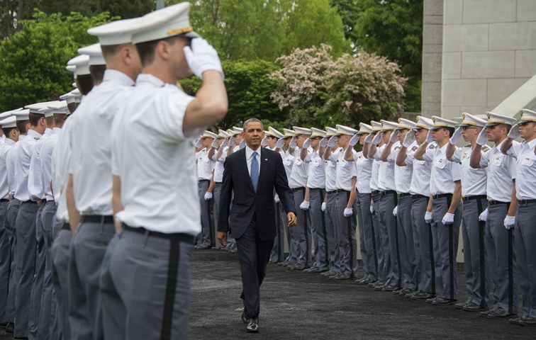 Barack Obama kurz vor seiner West-Point-Rede