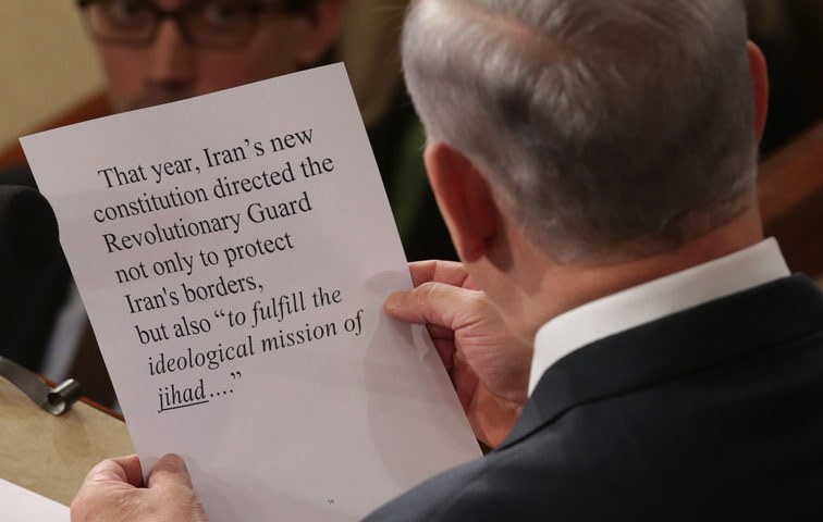 Kalkulierte Provokation: Benjamin Netanjahu bei seiner Rede