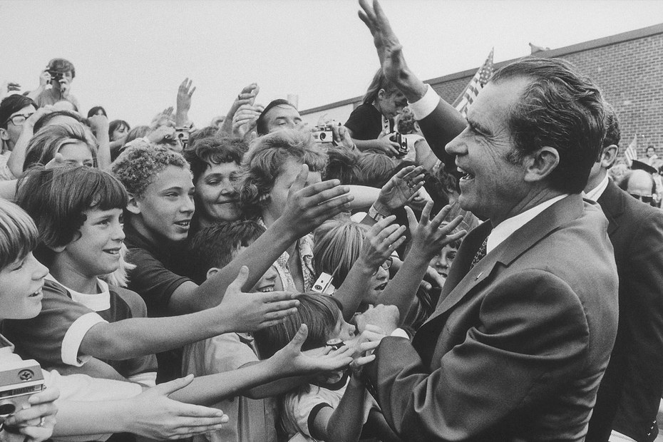 Wahlkampf unter Schulkindern: Richard Nixon, 1972