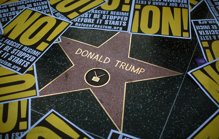 Der Stern von Donald Trump auf dem „Walk of Fame“ von Hollywood findet keine ungeteilte Zustimmung