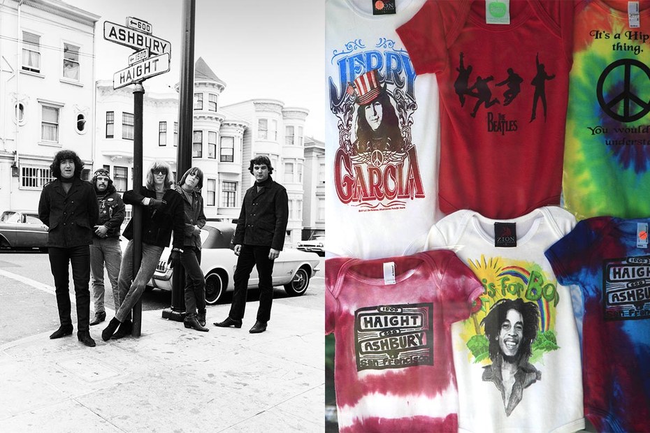 1967 posen The Grateful Dead an der Kreuzung Haight und Ashbury