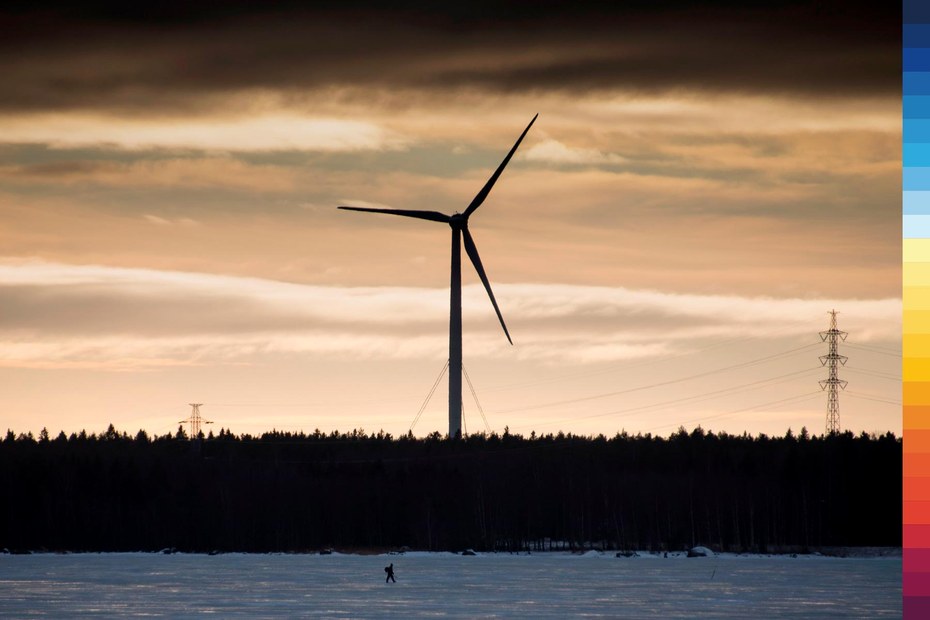 Finnland: Kalt ist es hier, sehr kalt. Die Windräder drehen sich trotzdem
