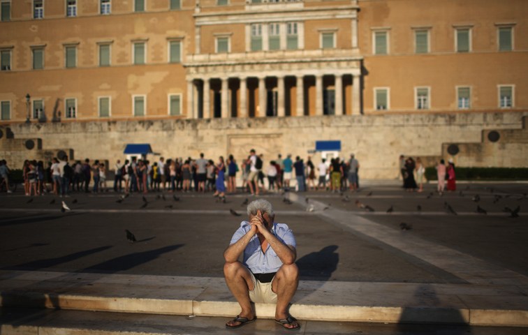 Pars pro toto: Der Frust und die Hoffnungslosigkeit ist in Athen deutlich sichtbar