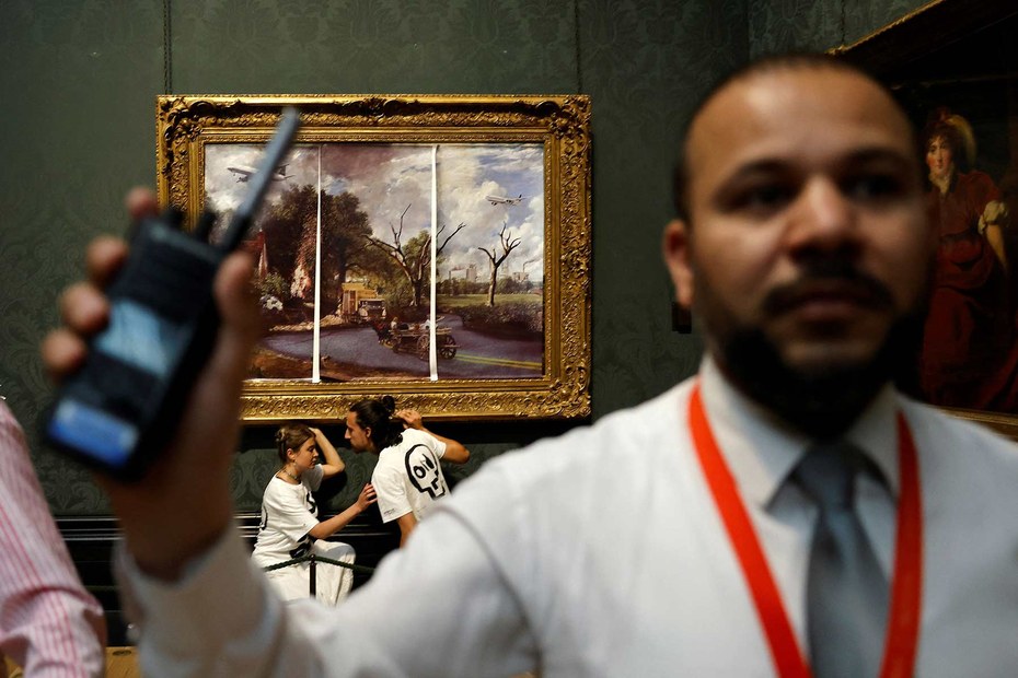Die Gruppe „Just Stop Oil“ bewies in der National Gallery bei der Wahl ihres Werkes ein gutes Gespür