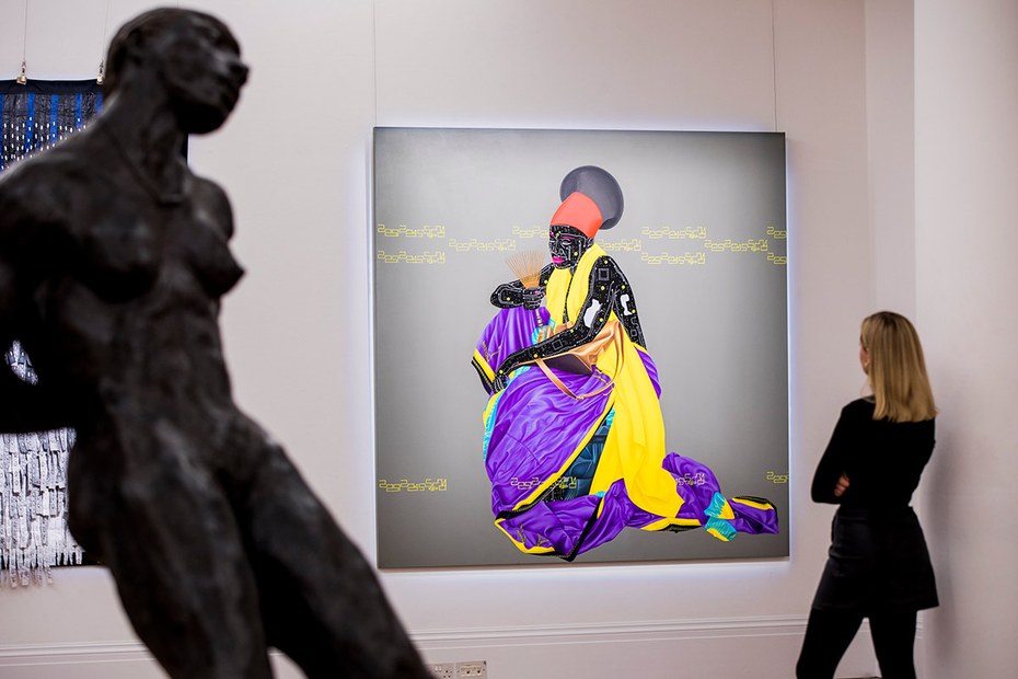 Afrikanische Kunst, ausgestellt im Auktionshaus Sotheby’s in London