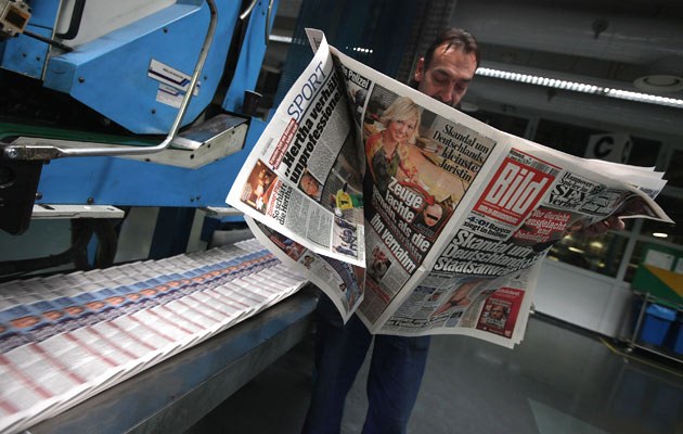 Kommt um die Auseinandersetzung mit dem Blatt auch nicht herum: Drucktechniker an der Springer-Presse