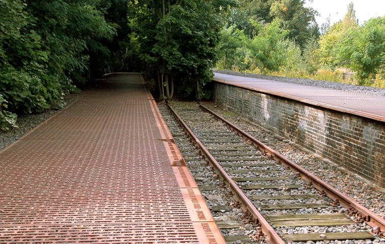 Gleis 17 des Güterbahnhofs Grunewald ist heute eine Gedenkstätte