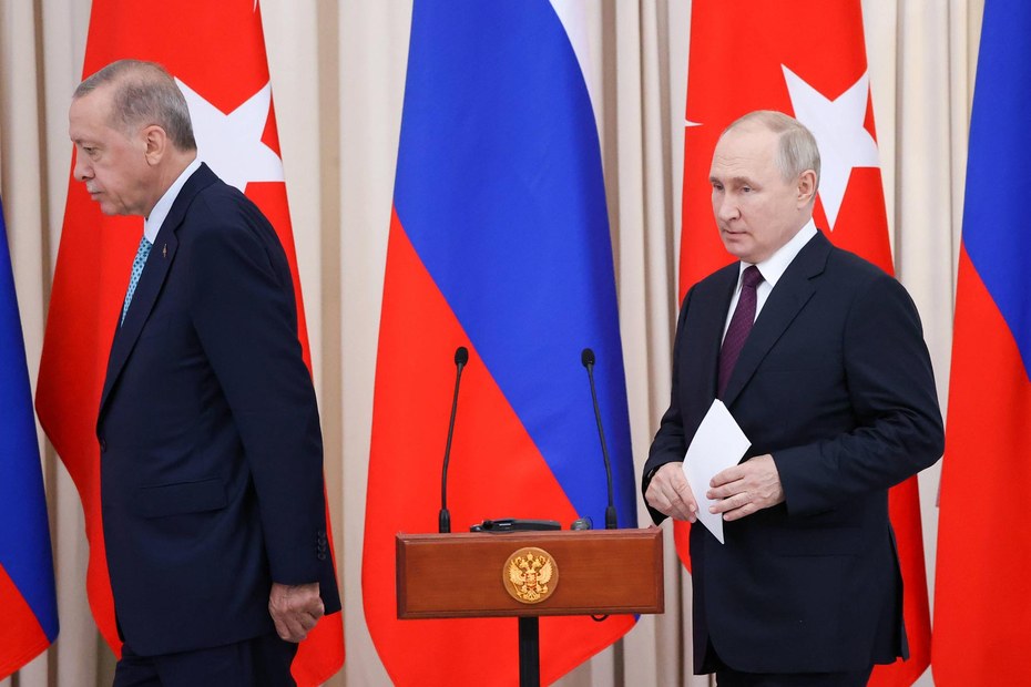 Recep Tayyip Erdoğan trifft Wladimir Putin in Sotschi