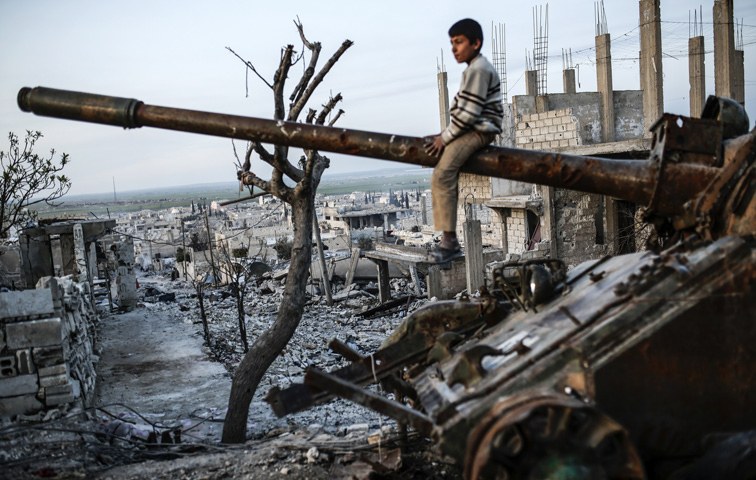Eines von vielen syrischen Schlachtfeldern: Kobane