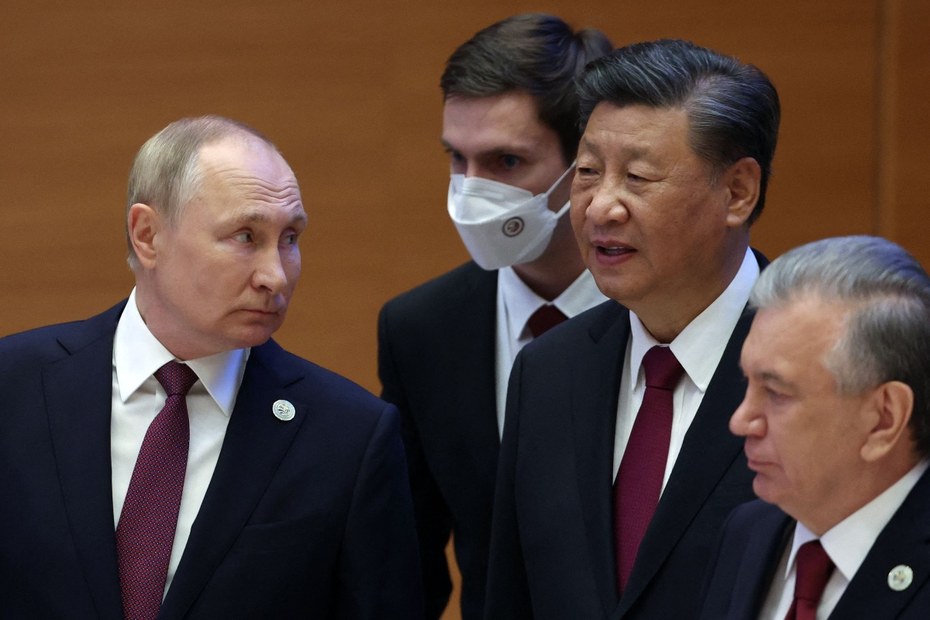 Auch zwei, die sich in Samarkand auf dem SCO-Gipfel getroffen haben: Xi Jinping und Wladimir Putin