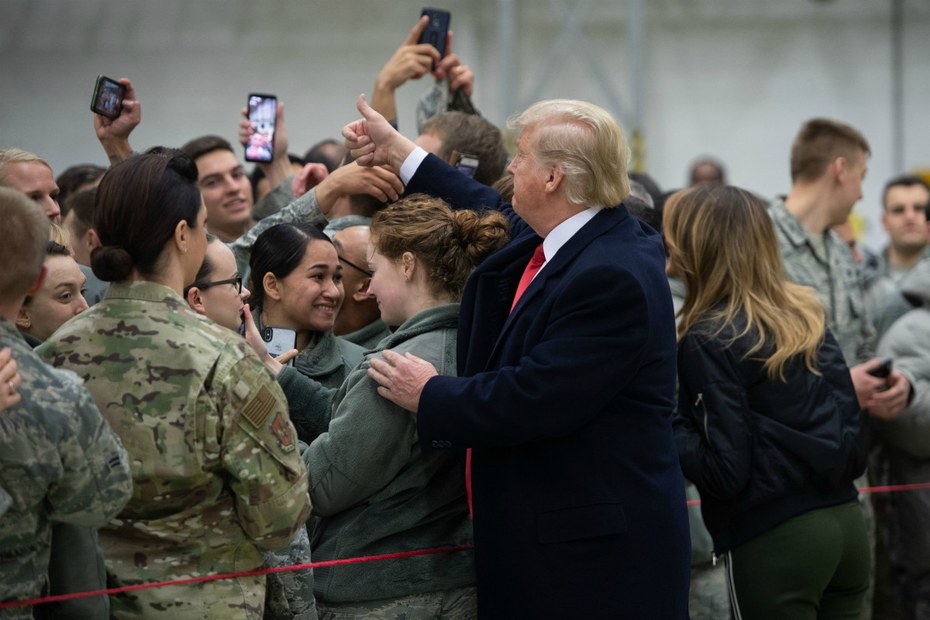 Donald Trump 2018 bei einem Besuch der Ramstein Air Base