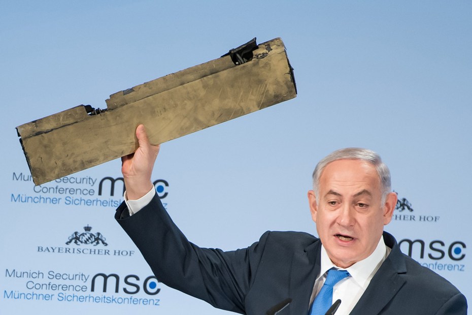 Aus dem israelischen Fundbüro: Premier Netanjahu hatte als Mitbringsel ein Stück Drohne in München dabei