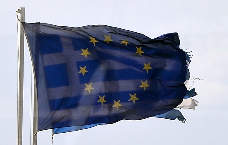 Auch das EU-Banner wird langsam dünnhäutig angesichts griechischer Impertinenz