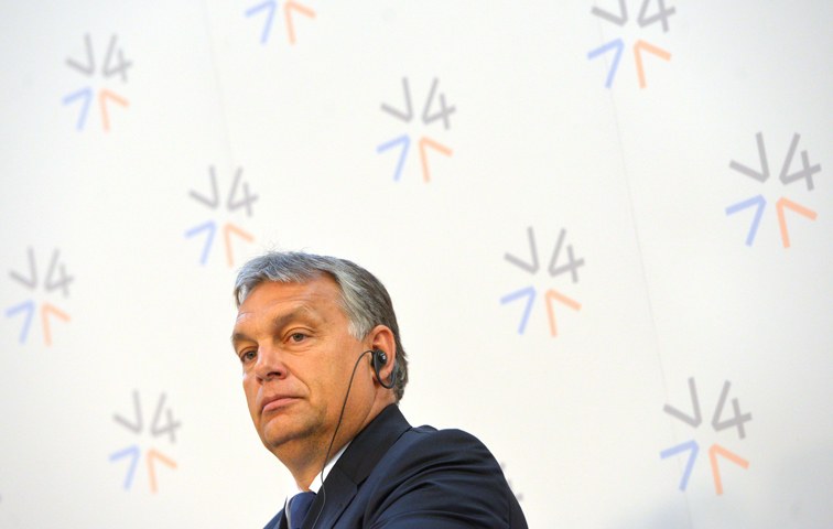 Ungarns Premier Viktor Orbán auf einer der Visegrád-Konferenzen