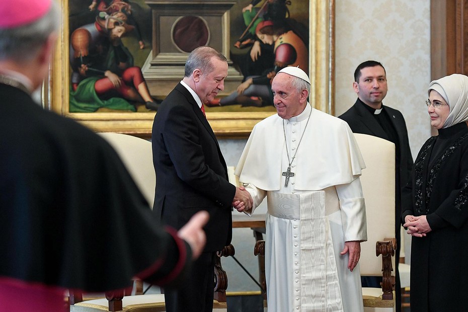 Recep Tayyip Erdoğan bei Papst Franziskus