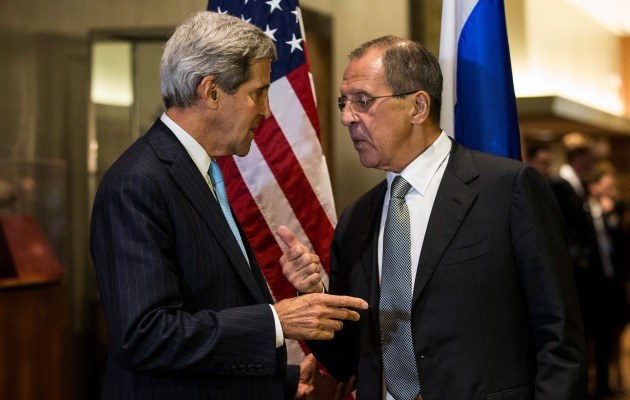 Die potenziellen Schirmherren John Kerry und Sergei Wiktorowitsch Lawrow