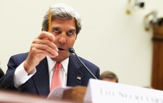 Außenminister Kerry bei einem Syrien-Meeting im Capitol Hill