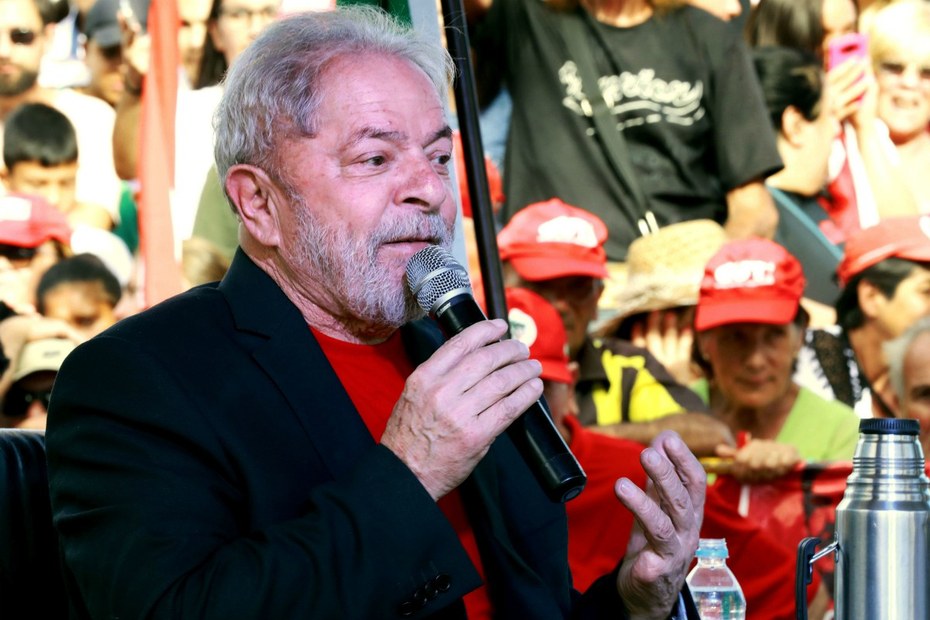 Lula auf einem Wahlmeeting in Südbrasilien