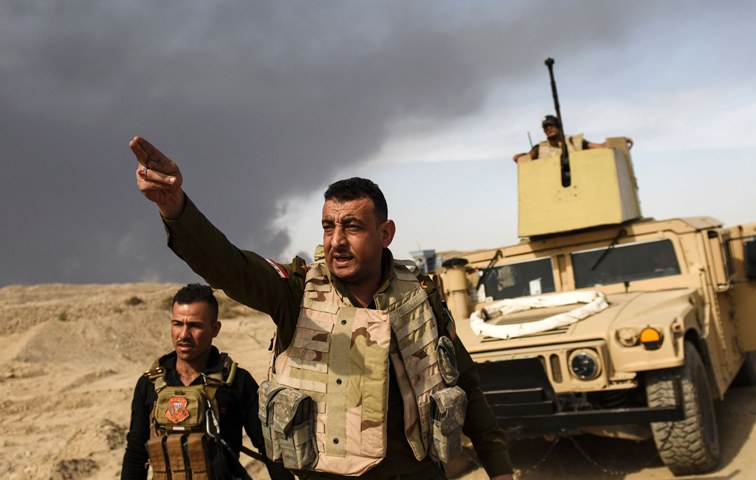 Die irakische Armee an der Frontlinie