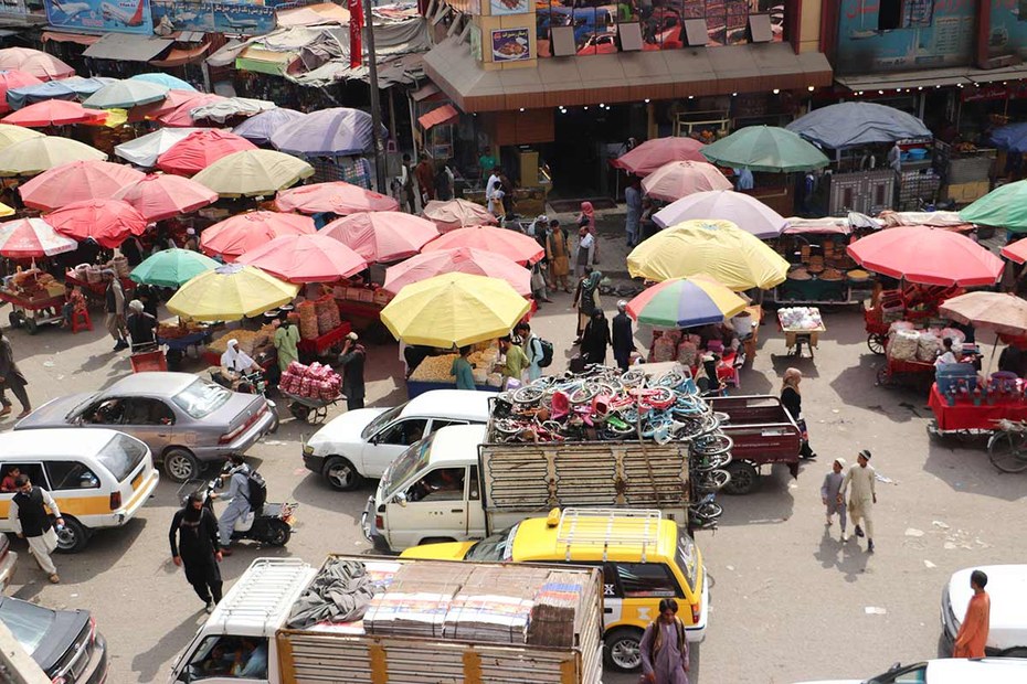 22. August 2021, ein Markt in Kabul: Auf den ersten Blick scheint sich hier kaum etwas verändert zu haben