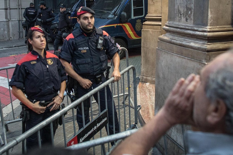 Katalanische Polizei in Barcelona