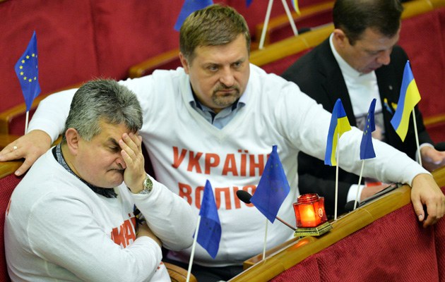 "Pro-Europäer" im Kiewer Parlament sind in der Minderheit  
