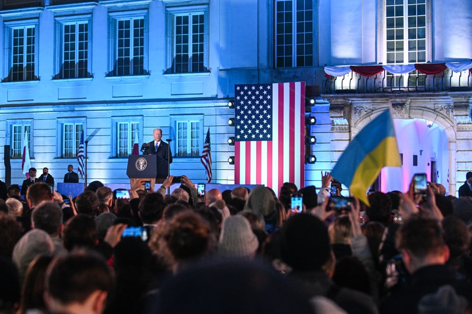 US-Präsident Joe Biden in Warschau (26.03.2022).
