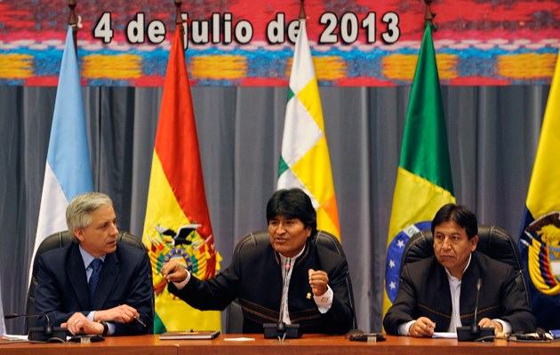 Ad-hoc-Reaktion: Evo Morales auf dem Gipfel des Staatenbundes UNASUR in Cochabamba