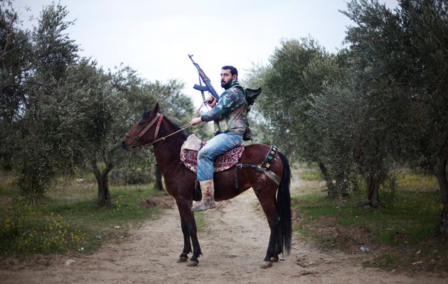 Auch berittene Kämpfer gehören zur Freien Syrischen Armee