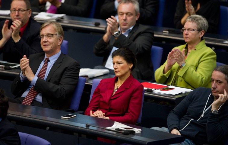 Sahra Wagenknecht während der Griechenland-Debatte am 27. Februar im Bundestag