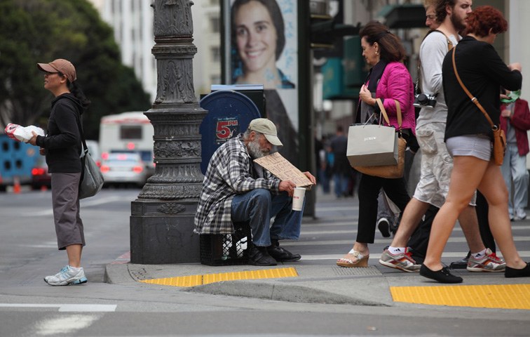 Die Zahl der Obdachlosen wird in San Francisco auf 7.000 geschätzt
