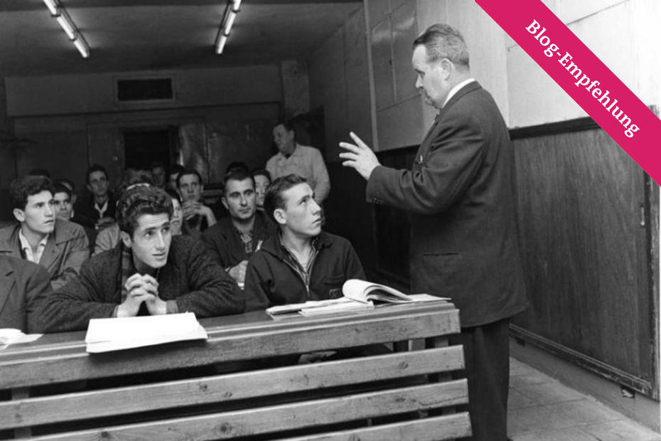 1962: Italienische Neubergleute im Unterricht
