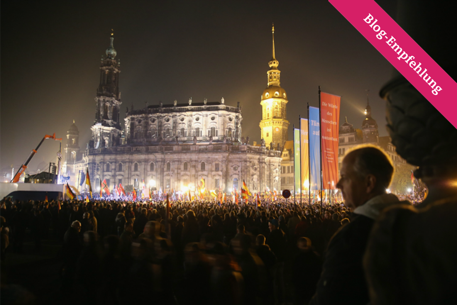 Die Pegida-Demo in Dresden zum Jahrestag