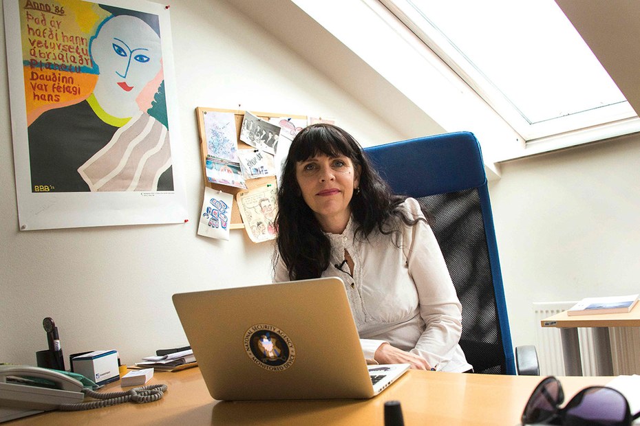 Die ehemalige Politikerin der isländischen Piratenpartei, Birgitta Jónsdóttir