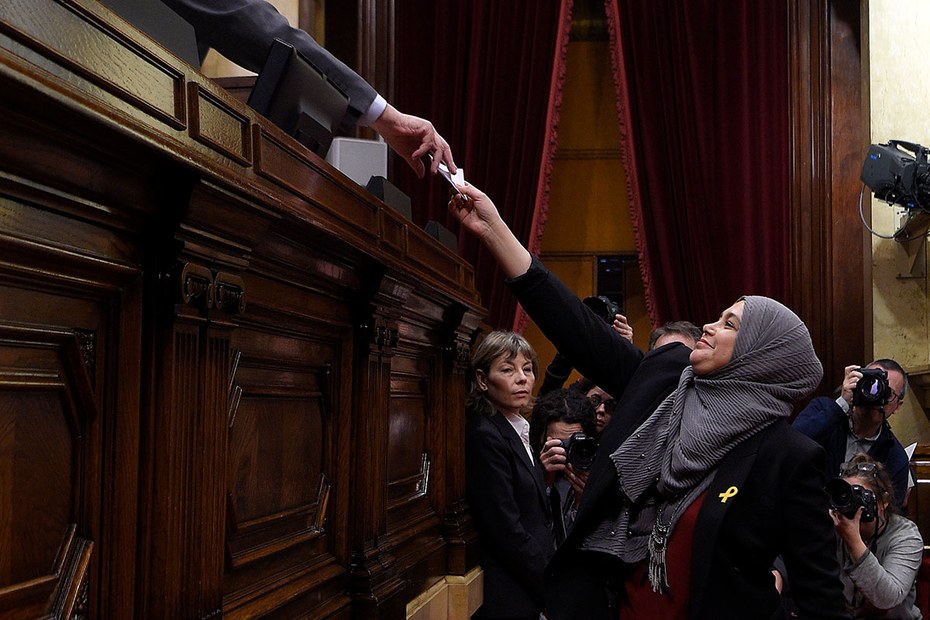 Najat Driouech, 1981 in Tanger geboren, 1989 eingewandert, ist Abgeordnete der ERC im katalanischen Parlament