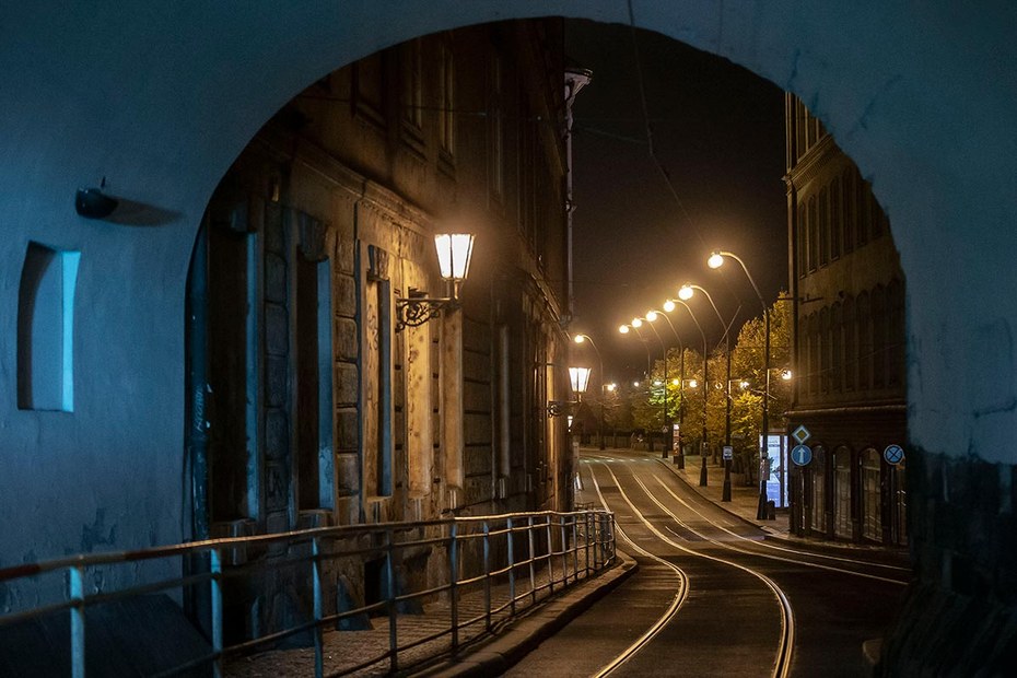 Leere Straßen in Prag. Seit Ende Oktober gilt in Tschechien eine Ausgangssperre zwischen 21 und 5 Uhr